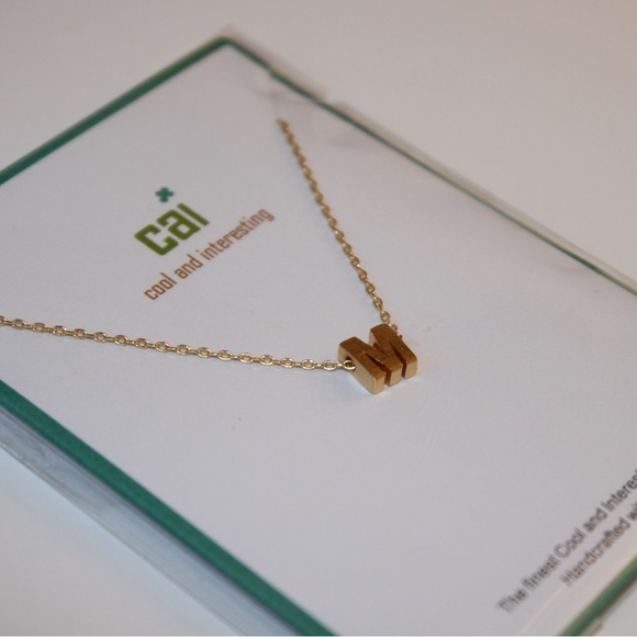 Dainty Gold “M” Necklace - Picture 3 of 4